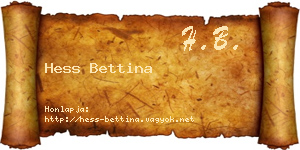 Hess Bettina névjegykártya