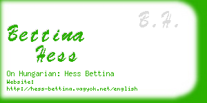 bettina hess business card
